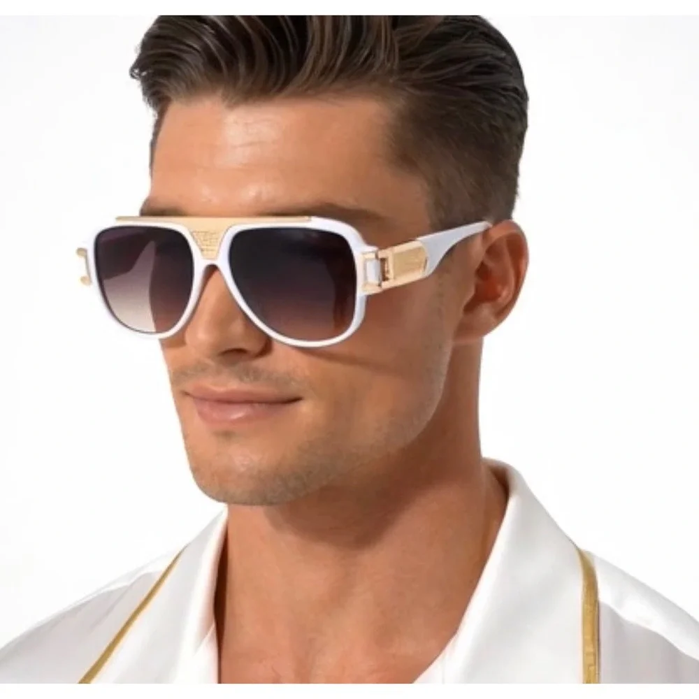 Men Sunglasses Hip‎ Hop Steampunk Designer Style Bold Summer Festival Streetwear